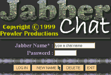 chat login screen